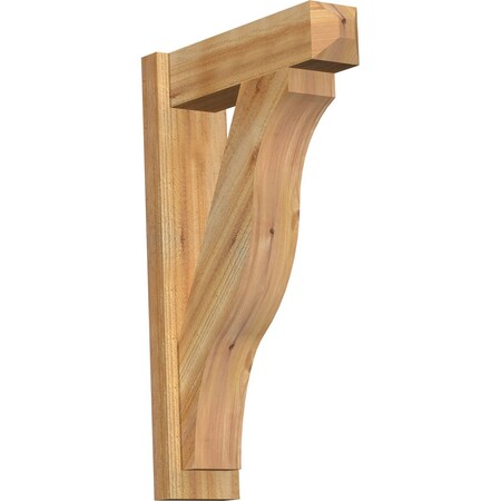 Ekena Millwork Funston Rough Sawn Craftsman Outlooker, Western Red Cedar, 6"W x 20"D x 32"H OUT06X20X32FST04RWR
